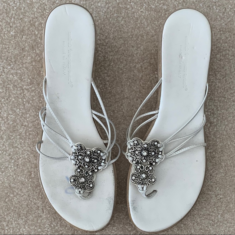 White vintage sandals